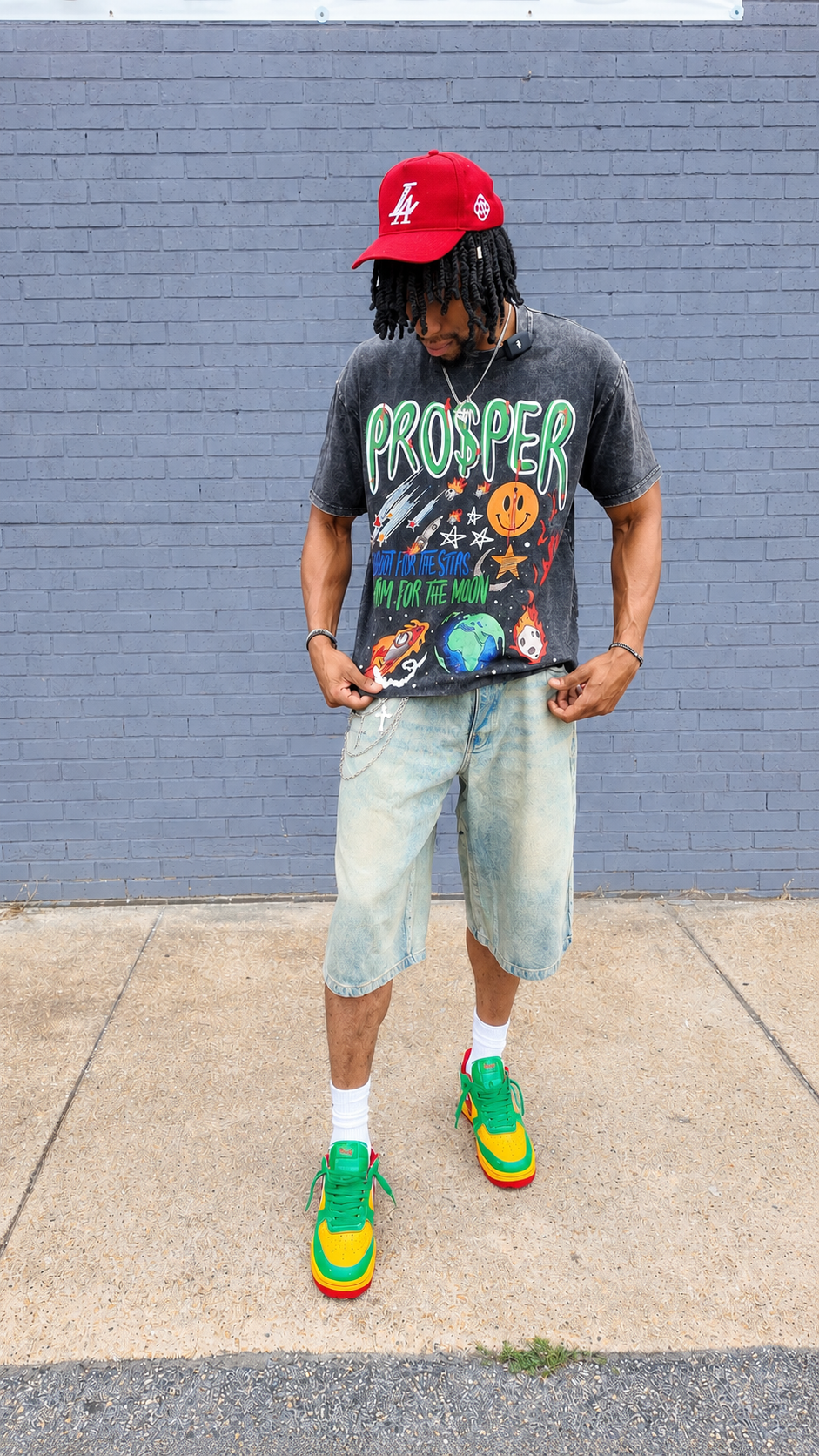 Shoot For The Stars Tee - Ash Dye