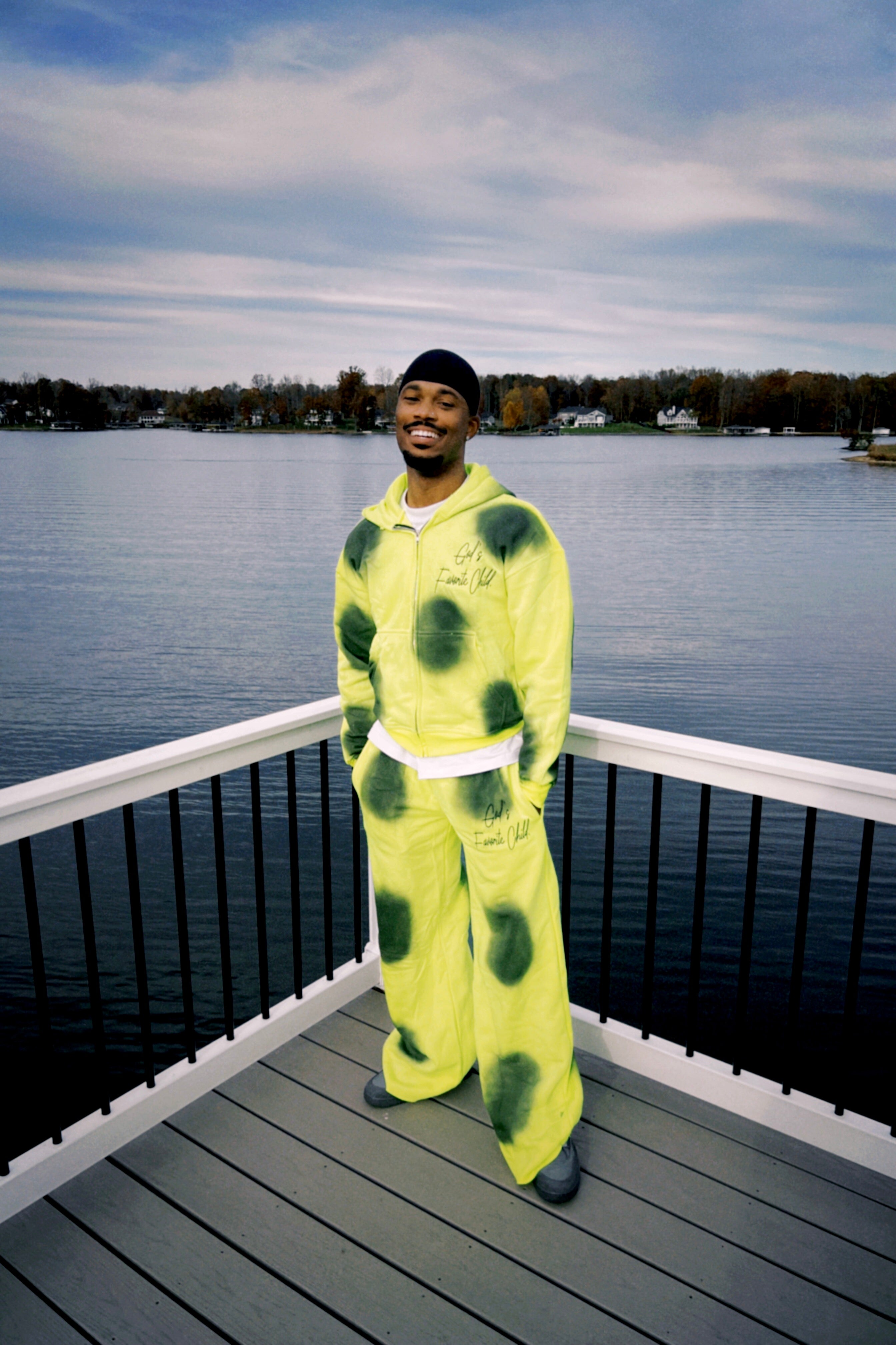 God’s Favorite Child Zip Hoodie & Sweatpants Set – Neon Green